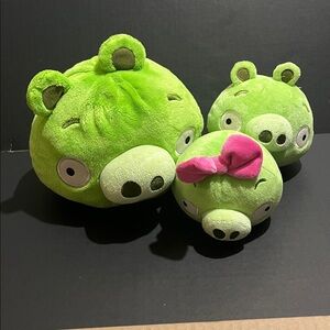 Angry Birds Green Pig Plush Set of 3 NO TAG